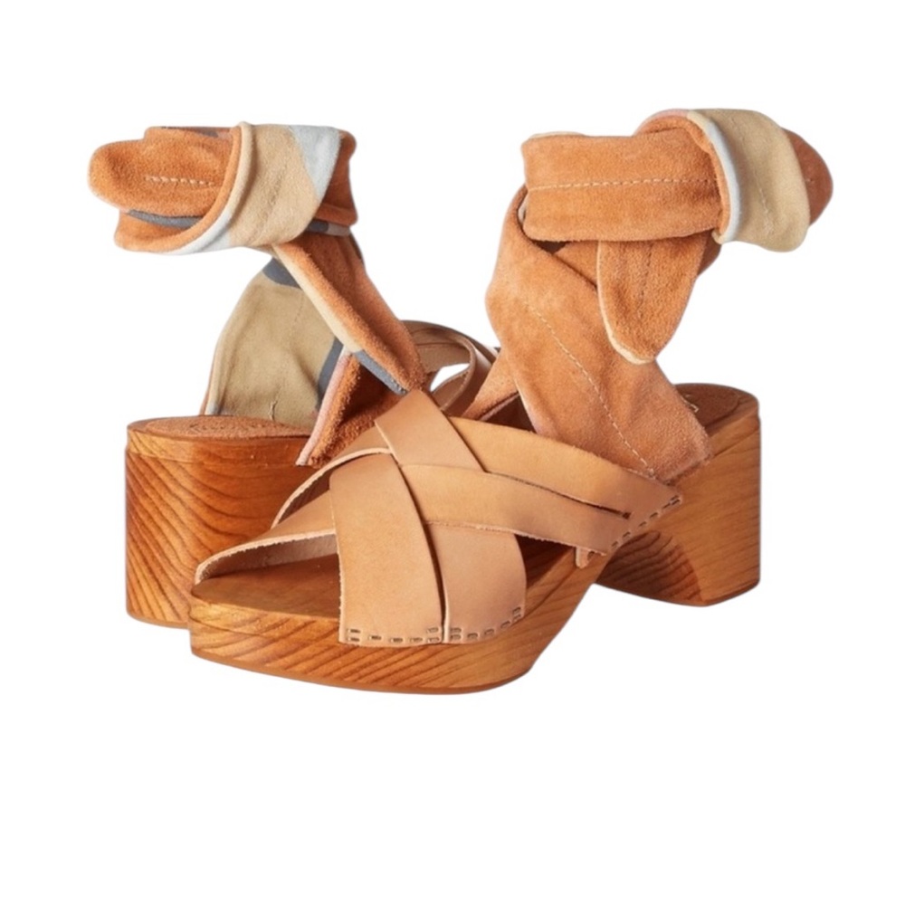 Free People Emmy Wrap Clog Sandals | 9-9.5 US
Suede & Leather| NWOT